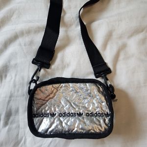 Silver Adidas purse